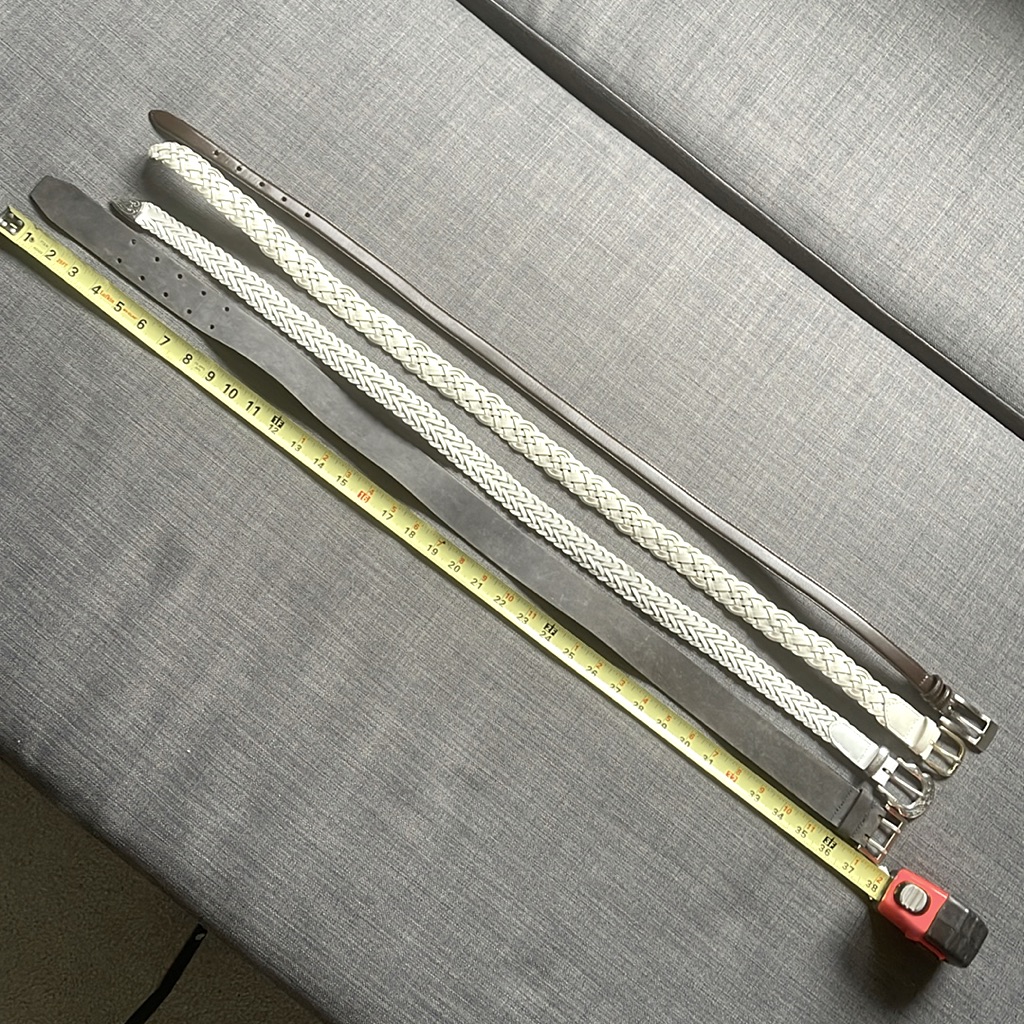4 Belts With Buckles Sized 3538&acirc;